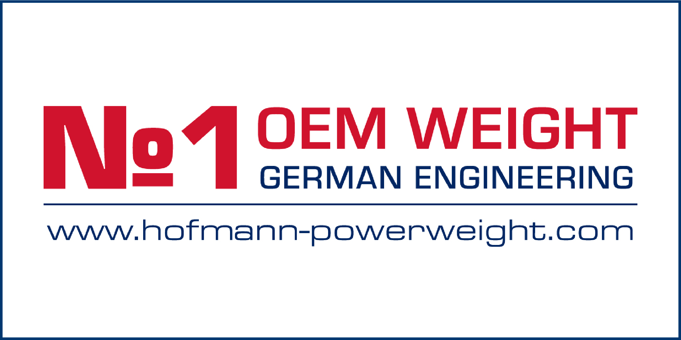 HOFMANN Power Weight - No1 OEM Weight